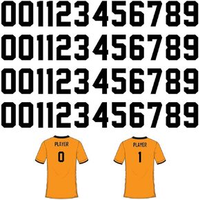 48 Pieces 5 Inch Iron on Transfers Numbers T-Shirt Heat Transfer 0 to 9 Jersey Number for Sports T-Shirt Jersey (White, 5 Inch)