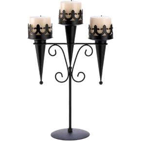 Gifts & Decor 57070313 Medieval Candle Stand, Black