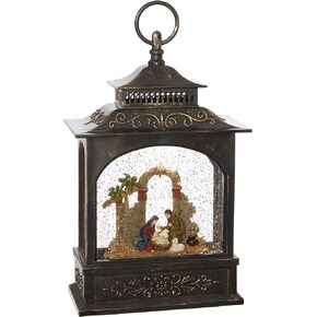 RAZ Imports 11" NATIVITY LIGHTED WATER LANTERN