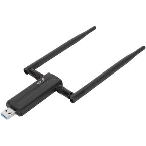 WiFi6E AX5400M Triple Band USB 3.0 WiFi Adapter, 6GHz 5GHz 2.4GHz, Dual 6dBi Antennas, 2400Mbps,11/10, RTL8832CU Chip, for Desktop PC Laptops