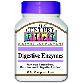 21st Century Digestive Enzymes Capsules, 60 Count (Pack of 3)