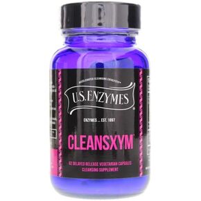 U.S. Enzymes CLEANSXYM 62 Vegetarian Capsules. Cleansing Supplement.