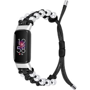 Replacement Band Compatible with Fitbit Luxe Bands Elastic Fabric Bracelets for Women Quick Release Wrist Band Adjustable Classy Strap for Fitbit Luxe