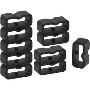 Fastener Rings Compatible with Fitbit Inspire 2 Inspire Inspire HR ACE 2 ACE 3 Bands(Pack of 11) Rubber Rings Holder Keeper Retainer Fixed Non-Slip Connector Security Loop for Inspire 2 Tracker,Black