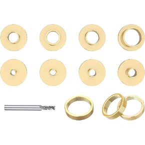 11 Pcs Premium Brass Router Template Guides Set - Compatible Porter Cable Style Router Bushing Guide Set with Carrying Case and 1/4" Shank Woodworking Router