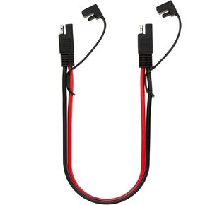 10AWG SAE Extension Cable 10 Gauge SAE to SAE Extension Cord with Two Prong Connectors for Solar RV Automotive (1FT)