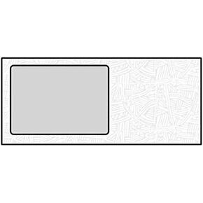 #10 All Purpose Poly Window Envelopes, 4-1/8" x 9-1/2", 24#, White, Side Seams, Black Wesco Inside Tint (Box of 500)