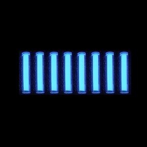 Luminous Tube, 1.5 * 6mm 8pcs Glass Luminous Vial Glow in The Dark Made of Rare Earth Materials, EDC Players, for DIY Various EDC Accessories and Decoration. (Sky Blue)