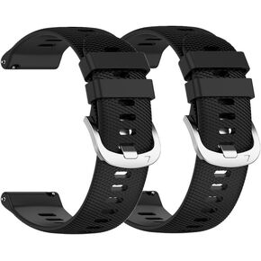 Bands for Garmin Vivoactive 5/Vivoactive 3/Forerunner 245, 20mm Watch Strap Sport Soft Silicone Replacement Band Compatible with Garmin Venu/Venu sq/Venu sq2/Venu 2 plus
