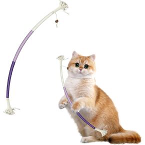 Silvervine Sticks for Cats, Cat Toy Bite Rope, Catnip Cat Chew Stick for Indoor Cats Toys Teeth Cleaning, Catnip Toys, Cat Toys with Catnip, Interactive Cat Nip Cat Toys for Cats, Purple