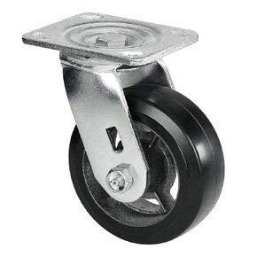 Heavy Duty Caster Wheels, 5" Industrial Casters with Load 800lbs Capacity, Wheels for Trash/Garbage Can,Toolbox,Dolly (5 INCH, 1 Pack Brake)
