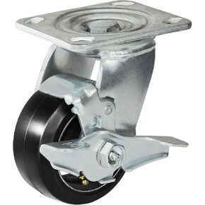 Heavy Duty Caster Wheels, 5" Industrial Casters with Load 800lbs Capacity, Wheels for Trash/Garbage Can,Toolbox,Dolly (5 INCH, 1 Pack Brake) in Kuwait