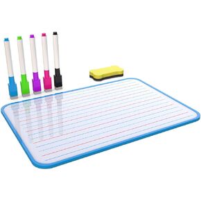 Dry Erase Lapboard Double Sided, Dry Erase Board with Lines for Kids, Small Whiteboard for Home & School