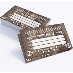 Appointment Reminder Cards - 3.5" x 2" Standard Business Card - Set of 50 - Blank Stationery - Beautiful and Minimalist Business Cards for Under $10!