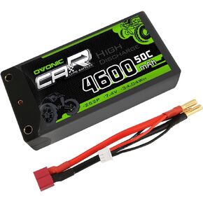 بطارية ليبو OVONIC 2S 50C 4600mAh 7.4V بطارية ليبو مع موصل 4 مم رصاصة عمداء الترا لـ 1/8 1/10 RC سيارة شاحنة قارب المركبات