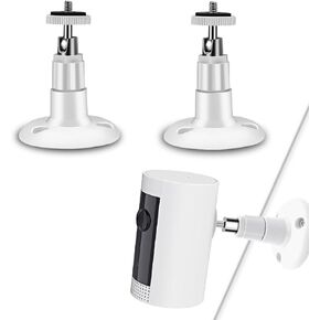 Ring Indoor Camera Mount Kit No Drill Needed Adjustable for Outdoor Use Ceiling Wall and Soffit Mounts for Ring HD Security Camera HD/2/3/4 with Adhesive 360 Degree Adjustable Mount Bracket