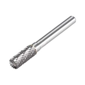 uxcell Tungsten Carbide Rotary Files 1/4" Shank, Double Cut Top Toothed Cylinder Shape Rotary Burrs Tool 8mm Dia, for Die Grinder Drill Bit Wood Soft Metal Polishing Model Engineering