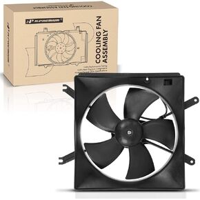 A-Premium Left Engine Radiator Cooling Fan Assembly Compatible with Select Acura Models - Integra 1994-2001, 1.8L - Replace# 19015P72003, 19030P1R003