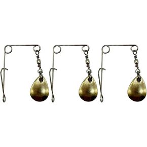 20 Pack Gold Fishing Spinner with Colorado Nickel/Willow Blades Smooth Spoons Rigs Fishing Spoon Lure Blades Replacement Fishing Spinner Accessories