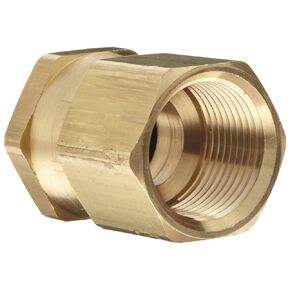 Dixon Valve & Coupling BAS976 Brass Fitting, Swivel Adapter, 3/4" GHT Female x 3/4" NPTF Female