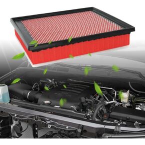 فلتر هواء المحرك متوافق مع فلتر هواء محرك لوحة تويوتا لسكويا (2014-2022)، تاكوما (2016-2022)، تندرا (2013-2021)، استبدال # CA11895 in Kuwait