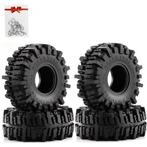 REDSPIDER 1.9 Crawler Tires rubber（4pcs ），1.9 Tires Inner black tire foam insert， RC Crawler Tires all terrain use，for Axial SCX10 II III Traxxas TRX4 Redcat Gen 8 Gen7 RC4WD