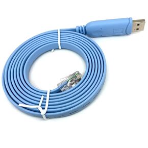 USB to RJ45 Console Cable USB-RJ45 Serial Adapter Cables with FT232RL Chipset for Cisco Routers/AP Router/Switch Windows, Mac, Linux(1.8m/6ft,Blue)