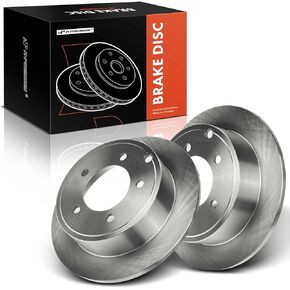A-Premium 10.31 inch (262mm) Rear Solid Disc Brake Rotors Compatible with Select Chrysler, Dodge, Jeep and Mitsubishi Models - 200, Sebring, Avenger, Caliber, Compass, Patriot, Lancer, 2-PC Set