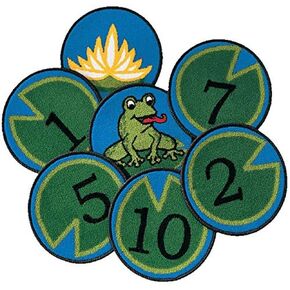 Carpets for Kids KID$Value Plus 2402 Hip Hop Numbers Individual Seating Set of 12-12in Rounds Green