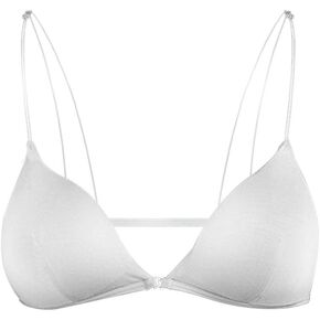 Bralette for Women Girls Teens Low Support Triangle V Neck Bra A-B Cups Strappy Training Bra Padded Wire Free