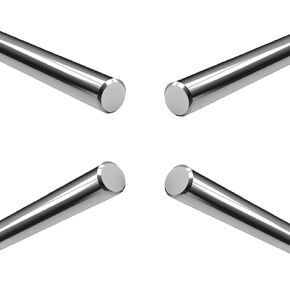 4Pcs 6mm x 100mm Linear Rod, Coavoo Diameter 6mm Case Hardened Chrome Plated Smooth Linear Motion Rod Shaft Guide Rail - Metric h8 Tolerance L: 3.94 inch /100mm