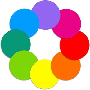 Dry Erase Circles - 8 Pieces Colorful Dry Erase Dot Stickers Table Whiteboard 11.8 inch Removable Wall Decal for Classroom Guided Reading Small Group