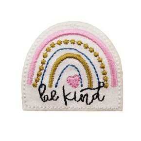 Be Kind Rainbows Sparkle Glitter Embroidered Iron On Patch