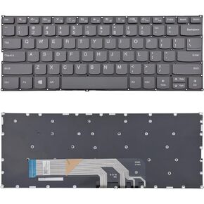 Replacement Keyboard Compatible with Lenovo Yoga 730-13IKB 730-13IWL, Yoga 530-14ikb, Flex 6-14ARR Flex 6-14IKB Series, Gray, Frameless, Without Backlight
