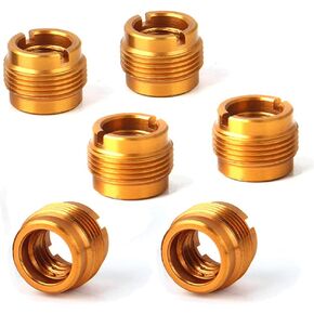 6 Pieces 5/8" Male to 3/8" Female Threaded Nut Screw Adapters Microphone Clip Holder Nut Adapters For Mic Micphone Stand