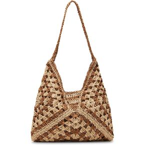 Steve Madden Bora Straw Crochet Hobo