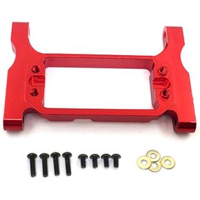 Aluminum CNC Front Steering Servo Mount Upgrade Parts for 1/10 Scale TRX-4 Crawler Car (Red)