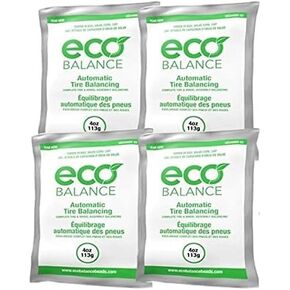 ECO Balance 03-EB4 Centrifugal Force Tire/Wheel Balancing Beads - Off-Road Vehicles, Light Duty Truck Tires, (4) 3oz Balance Bead Bags, (4) Valve Caps and Cores