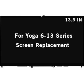 13.3" New Screen Replacement for Lenovo Yoga 6-13 6-13ARE05 6-13ALC6 82FN 82ND 5D10S39710 5D10S39754 FHD 1920x1080 IPS LCD Display Touch Screen Digitizer Assembly Bezel with Board