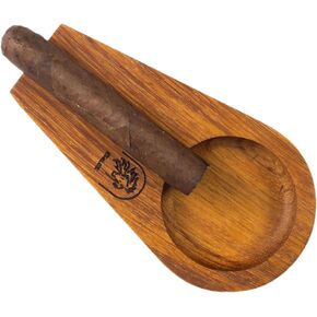 Etalon Premium Iroko Wood Cigar Ashtray for Patio/Home Modern Table Cigar Ashtrays for Gift