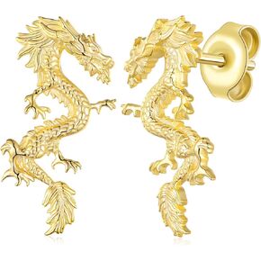 Dragon Earrings 925 Sterling Silver Chinese Dragon Dangle Earrings Dragon Jewelry Gifts for Women Girls