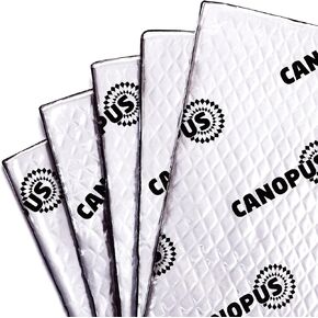 CANOPUS Car Sound Deadening Mat, 80 mil 10 sqft, Pack of 10 Sheets, Butyl Sound Deadener Mat, Audio Car Sound Dampening Material for Car Trunk, Door, Floor and Ceiling, Silver