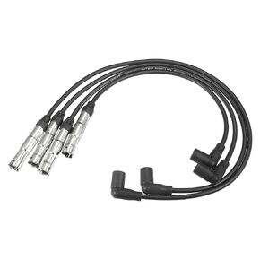 ACROPIX Car Spark Plug Coil Wires Ignition Coil Harness Cable 7mm Fit for Audi A3 A4 No.06A905430E - Pack of 4