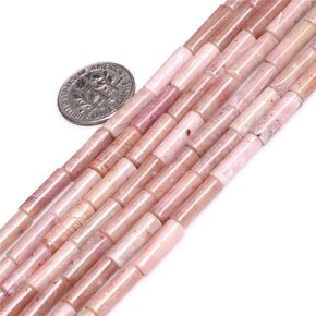 HAAMIIQII 28pcs 4x13mm Natural Moss Agate Beads Column Tube Loose Gemstone Beads for Jewelry Making DIY Bracelet Necklace