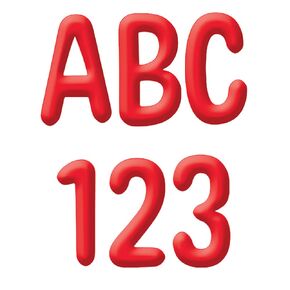 Eureka Red Alphabet and Numbers Bulletin Board and Classroom Decorations, 180pcs, 4'' H