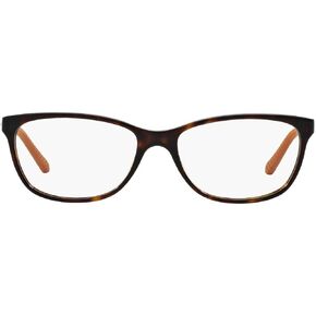 Ralph by Ralph Lauren Women's RL6135 Rectangular Prescription Eyeglass Frames, Dark Havana/Demo Lens, 52 mm