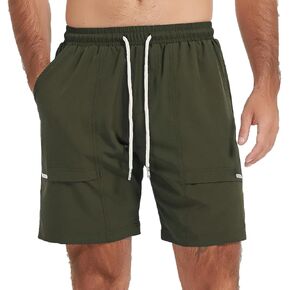 Msmsse Men's Hiking Cargo Shorts Quick-Dry Lightweight Outdoor Athletic Shorts for Travel Fishing Golf