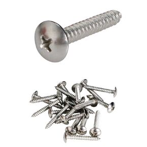 10PCS #10 x 1-1/4"(ST4.8 * 32mm) Stainless Steel Cross Recessed Round Head Self-Tapping Screws Improved Truss Head Wood Screws Large Pan Head Screws