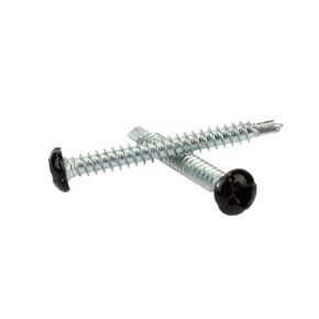 # 8 X 1 1/2" Quad Drive Self Tap Drill Screws Cargo RV- Enclosed Trailer Repair Screws,Pan Head Blackhead Screw (130pcs)