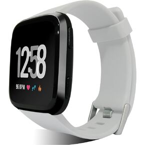 Classic Band Chain Replacements for Fitbit Versa/ Versa2/ Versa Lite Watch Small Size Wristlets Bracelet Watchband Compatible with Fit-bit Versa Series for Men Women Grey Color